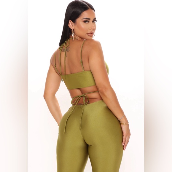 Be My Baby Pant Set in Olive - Picture 2 of 6